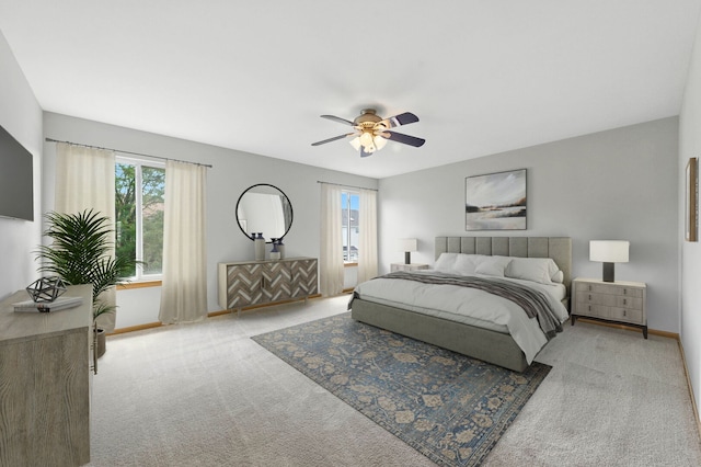 16517 Newbury Ct, Crest Hill, IL 60403 - carpeted bedroom with multiple windows and a ceiling fan