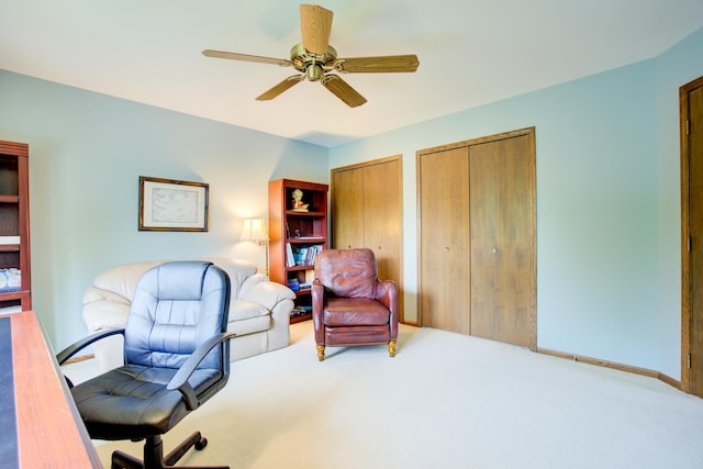 13711 83rd Ave, Orland Park, IL 60462 - carpeted office with a ceiling fan