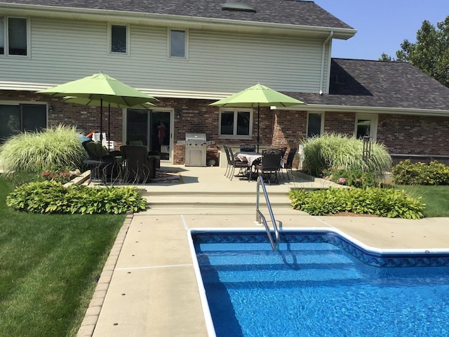13711 83rd Ave, Orland Park, IL 60462 - outdoor pool with area for grilling, outdoor dining area, and a patio