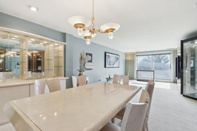 6400 N Cicero Ave Unit 404, Lincolnwood, IL 60712 - dining room with a chandelier and carpet