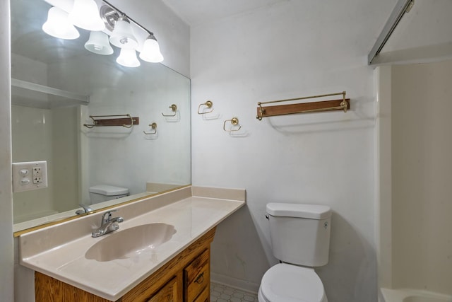 1210 N Dale Ave Unit 2I, Arlington Heights, IL 60004 - full bathroom featuring toilet, a shower, and vanity