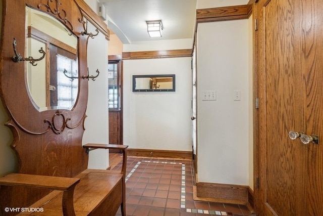 2400 Park Pl, Evanston, IL 60201 - hall featuring tile patterned floors and baseboards