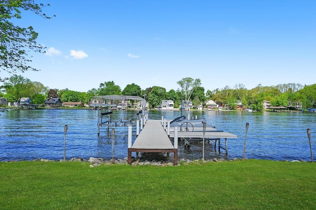 2215 N Woodlawn Park Ave, Mchenry, IL 60051 - dock with a water view and a yard