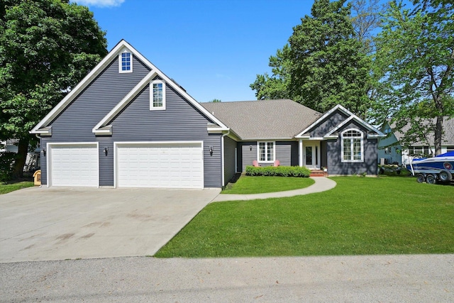 2215 N Woodlawn Park Ave, Mchenry, IL 60051 - view of front facade with driveway, a front yard, and an attached garage