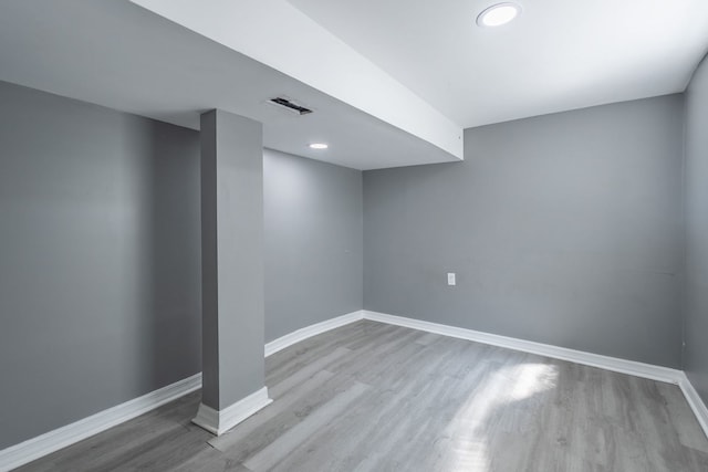 5648 S California Ave, Chicago, IL 60629 - finished basement featuring wood finished floors, baseboards, and recessed lighting