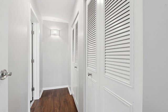 2311 183rd St Unit 203, Homewood, IL 60430 - corridor with dark wood-type flooring and baseboards