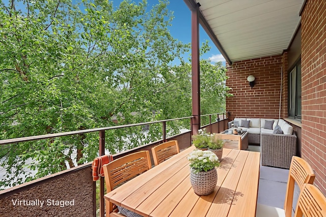 2311 183rd St Unit 203, Homewood, IL 60430 - balcony with outdoor lounge area and outdoor dining area