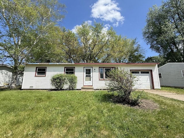 2804 Old Oak Dr, Mchenry, IL 60050 - view of front facade featuring driveway, a garage, a front yard, and entry steps
