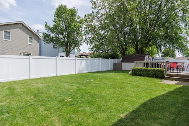 358 Princeton Ave, Bourbonnais, IL 60914 - view of yard featuring a wooden deck