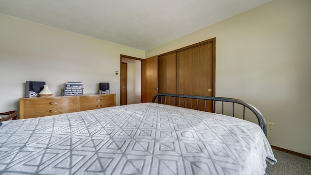 701 W Oregon St, Polo, IL 61064 - bedroom with carpet flooring, baseboards, and a closet