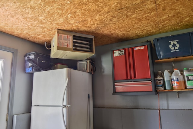 300 N Elm St, Odell, IL 60460 - kitchen with freestanding refrigerator and a heating unit