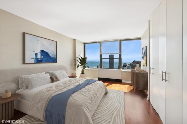 1560 N Sandburg Ter Unit 3506J, Chicago, IL 60610 - bedroom with dark wood-type flooring