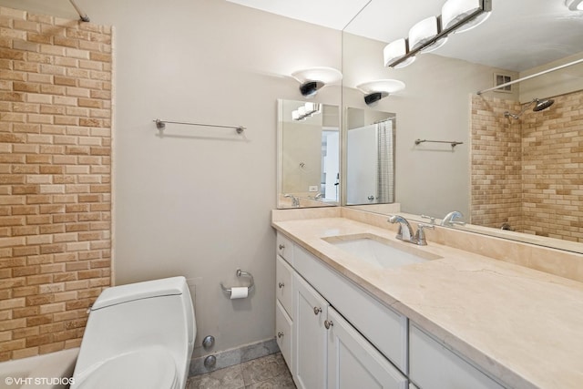 1560 N Sandburg Ter Unit 3506J, Chicago, IL 60610 - full bathroom with vanity, toilet, and  shower combination