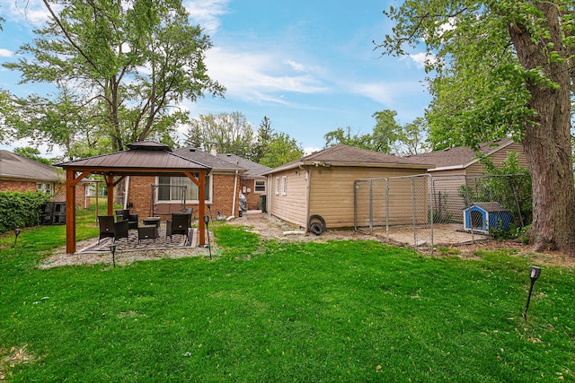 336 Niagara St, Park Forest, IL 60466 - view of yard with a gazebo and a patio