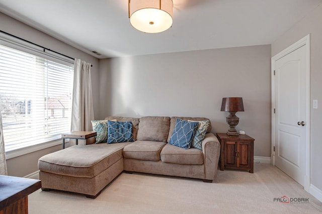38868 Oakcrest Ln, Wadsworth, IL 60083 - living area featuring baseboards and light colored carpet