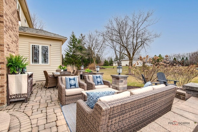 38868 Oakcrest Ln, Wadsworth, IL 60083 - view of patio / terrace with an outdoor hangout area and outdoor dining area