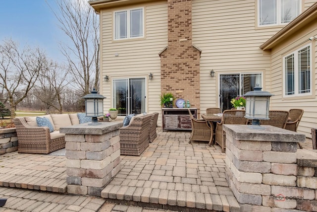 38868 Oakcrest Ln, Wadsworth, IL 60083 - view of patio featuring outdoor dining space and an outdoor hangout area