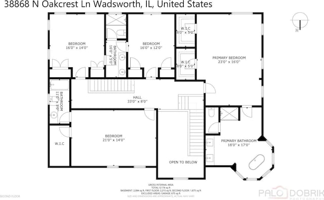 38868 Oakcrest Ln, Wadsworth, IL 60083 - property floor plan