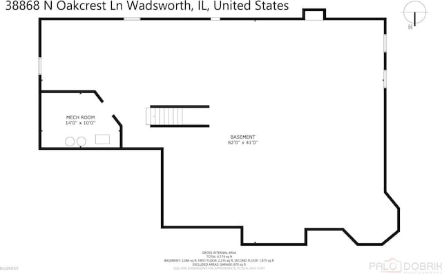 38868 Oakcrest Ln, Wadsworth, IL 60083 - floor plan / room layout