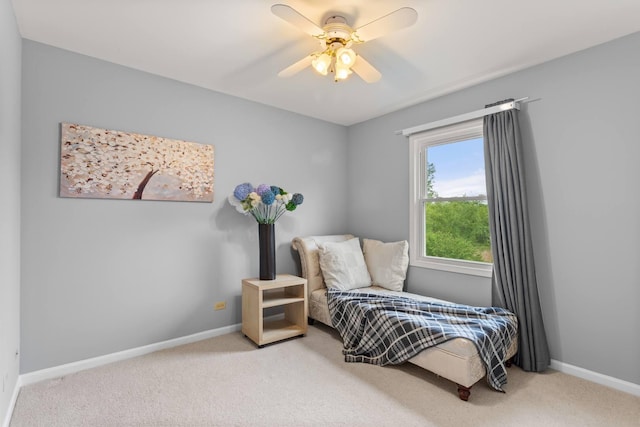 857 Bluestem Dr, Bolingbrook, IL 60440 - carpeted bedroom featuring baseboards and ceiling fan