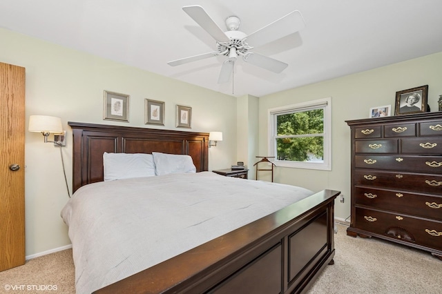 862 Wimbleton Ln, Crystal Lake, IL 60014 - bedroom featuring light colored carpet, baseboards, and a ceiling fan