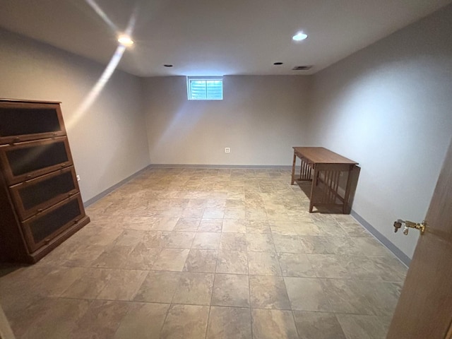 1 Marlin Dr, Oswego, IL 60543 - basement featuring baseboards and recessed lighting
