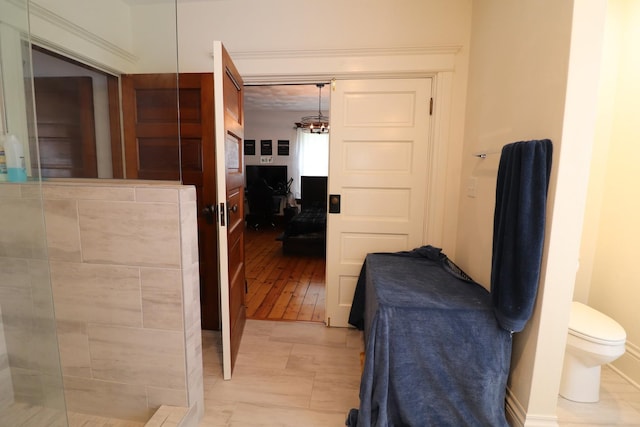 4977 N Mount Vernon Rd, Forreston, IL 61030 - full bathroom with toilet and tiled shower