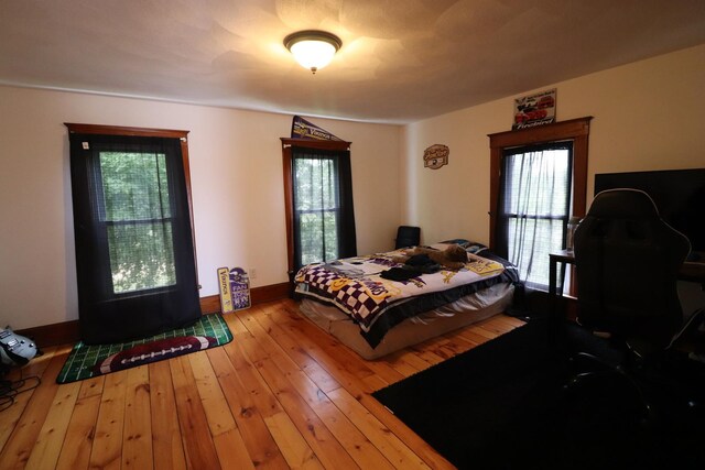 4977 N Mount Vernon Rd, Forreston, IL 61030 - bedroom featuring hardwood / wood-style flooring and baseboards