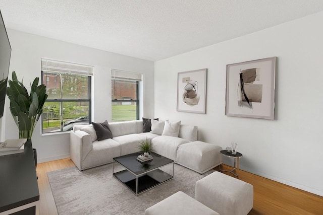 5337 S Ellis Ave Unit 1C, Chicago, IL 60615 - living room with wood finished floors, baseboards, and a textured ceiling