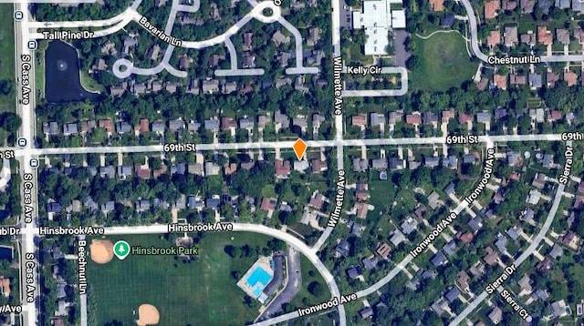 1005 69th St, Darien, IL 60561 - aerial map of property and surrounding area