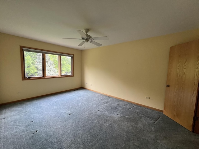 7750 Northfield Ln, Tinley Park, IL 60487 - carpeted empty room featuring a ceiling fan and baseboards
