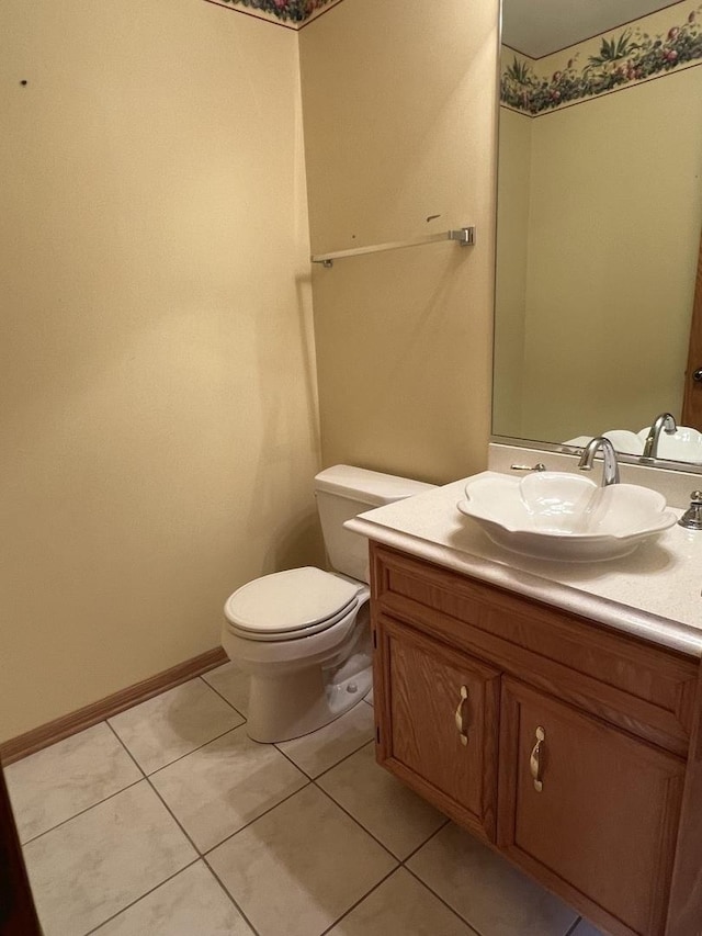 7750 Northfield Ln, Tinley Park, IL 60487 - bathroom with vanity, toilet, and tile patterned flooring