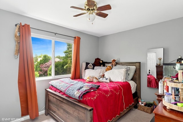 3175 N Magnolia Ln, Wadsworth, IL 60083 - carpeted bedroom featuring baseboards and a ceiling fan