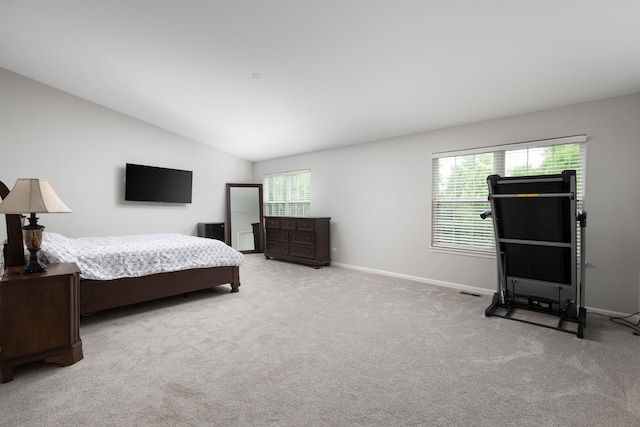 14605 Colonial Pkwy, Plainfield, IL 60544 - bedroom with carpet, vaulted ceiling, and baseboards