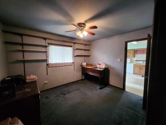 845 Muskegon Ave, Calumet City, IL 60409 - carpeted office with ceiling fan and baseboards