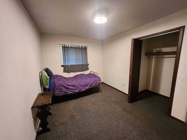 845 Muskegon Ave, Calumet City, IL 60409 - bedroom featuring dark colored carpet, baseboards, and a closet