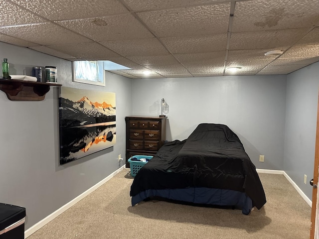 9669 Garden Plain Rd, Morrison, IL 61270 - bedroom featuring carpet flooring, baseboards, and a drop ceiling