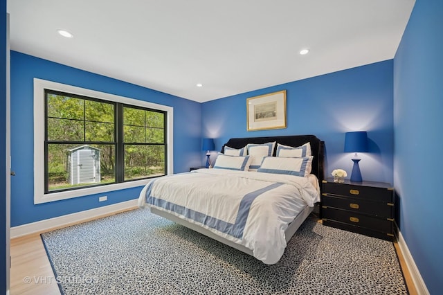 490 S Waukegan Rd, Lake Forest, IL 60045 - bedroom with baseboards, recessed lighting, and wood finished floors