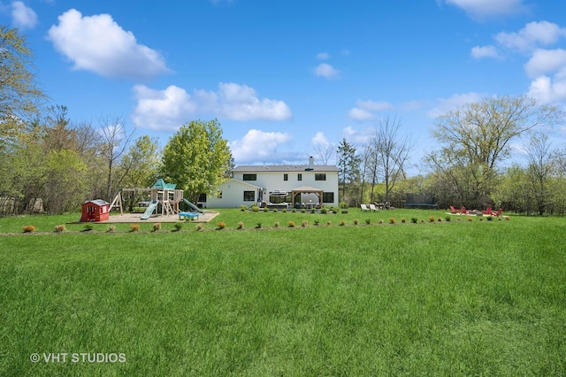 490 S Waukegan Rd, Lake Forest, IL 60045 - view of grassy yard with a playground