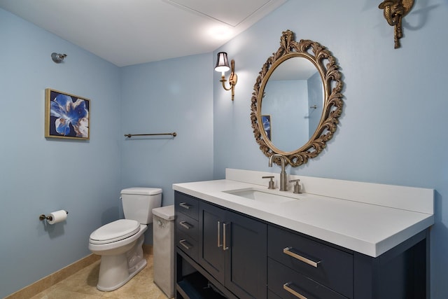 25 E Superior St Unit 2805, Chicago, IL 60611 - bathroom with toilet, vanity, baseboards, and tile patterned flooring