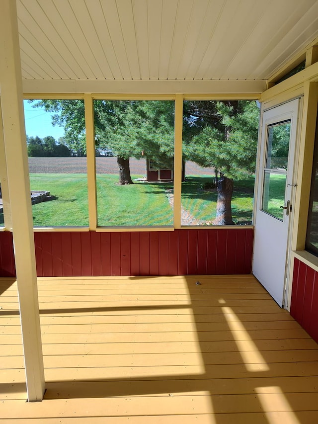 123 W Maple St, Franklin Grove, IL 61031 - view of unfurnished sunroom