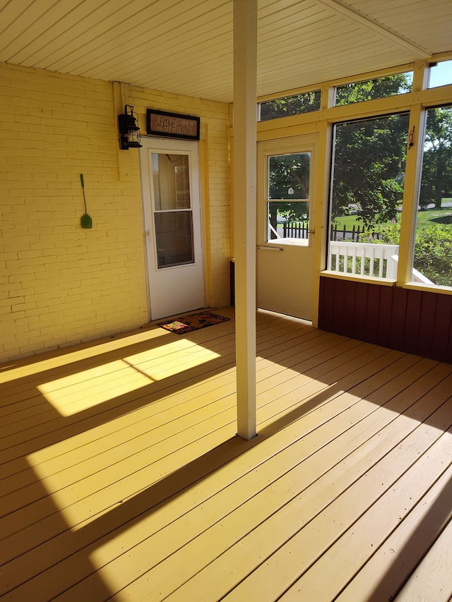 123 W Maple St, Franklin Grove, IL 61031 - view of unfurnished sunroom