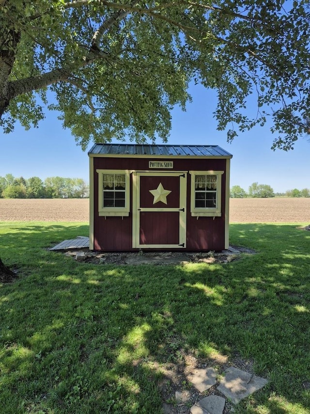 123 W Maple St, Franklin Grove, IL 61031 - view of shed with a rural view and agricultural plots