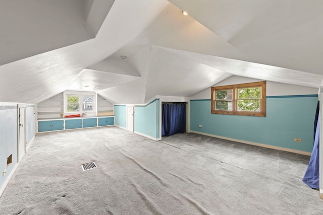 506 Carleton Ave, Glen Ellyn, IL 60137 - additional living space featuring lofted ceiling, baseboards, and carpet