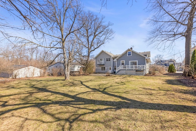 506 Carleton Ave, Glen Ellyn, IL 60137 - rear view of house with a deck and a yard