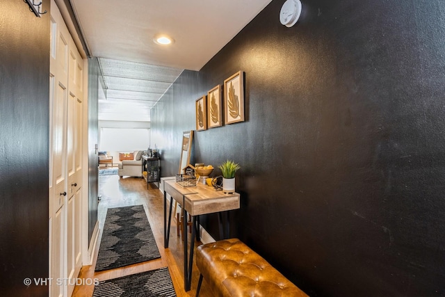 914 N Austin Blvd Unit B10, Oak Park, IL 60302 - corridor with wood finished floors and recessed lighting