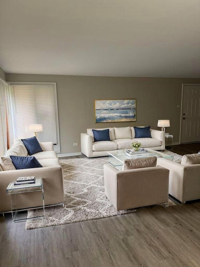 3936 169th St, Country Club Hills, IL 60478 - living area featuring wood finished floors and baseboards