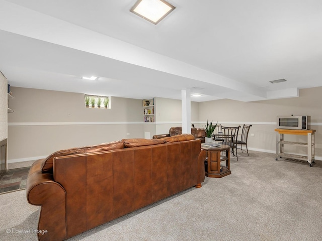 407 Turner Ave, Glen Ellyn, IL 60137 - carpeted living area with baseboards