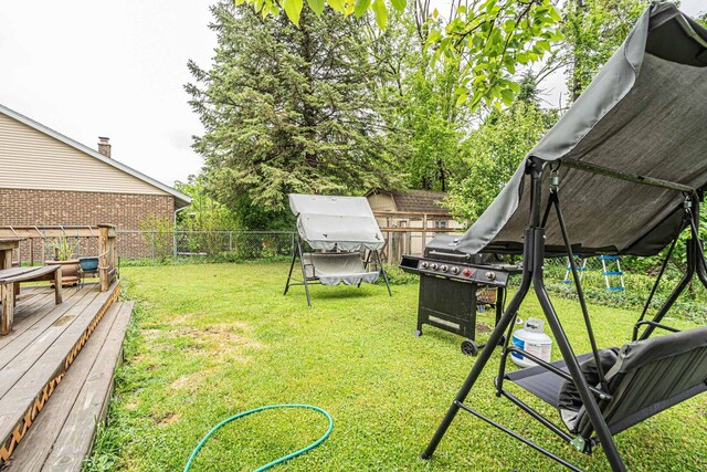 2015 Busse Hwy, Des Plaines, IL 60016 - view of yard featuring a wooden deck