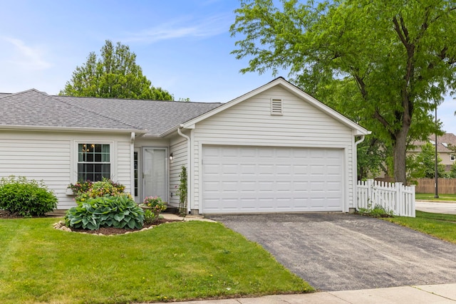 1802 77th St, Naperville, IL 60565 - single story home with driveway, an attached garage, and a shingled roof